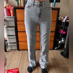 Light blue Playboy X Pacsun jeans. Super trendy. High rise bootcut style.